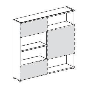 Libreria 3 Ante Scorrevoli L 180 H 170 - immagine 2